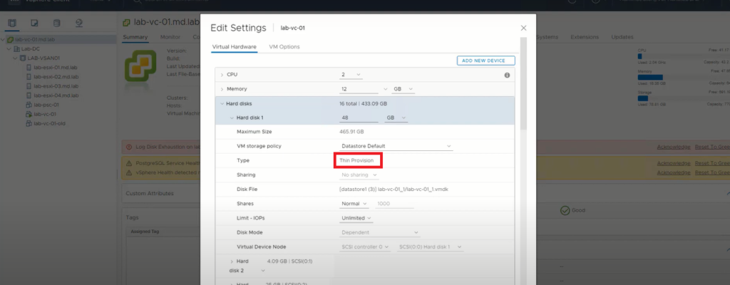 increase VM hard disk