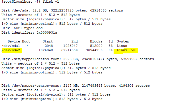 increase linux partition